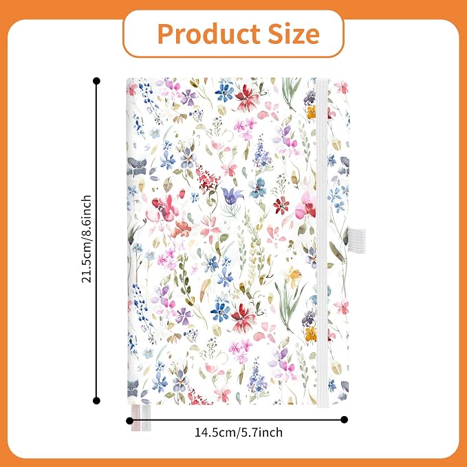 Mlife Lined Journal Notebook for Women & Men,A5 Hardcover PU Leather Journals for Writing,100 GSM Thick Paper, Perfect for College,Work,Office Supplies,Garden D