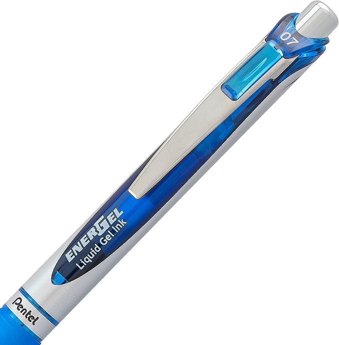Pentel EnerGel RTX Retractable Liquid Gel Pen, Medium Line, Metal Tip, Assorted Ink 4-Pk (BL77BP4M)