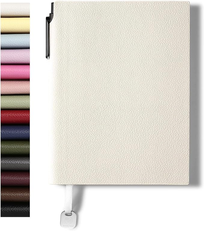 A5 Softcover PU Leather Lined Journal Notebook for Women | 160 Pages, Daily Journaling, Ruled Notebooks, For Work School Business, 5.51" x 8.15"