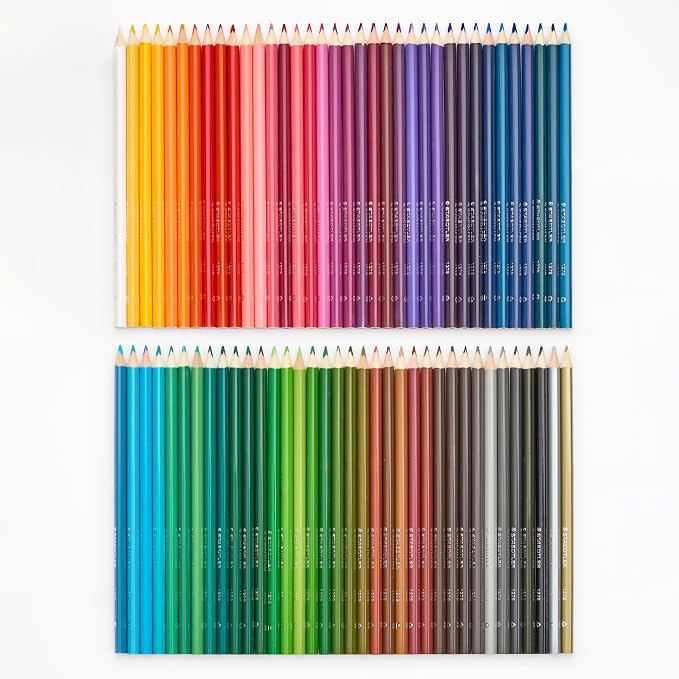 STAEDTLER Triangular Colored Pencils Set, Box of 72: Ergonomic Colored Pencils, Soft Blendable Core Art Pencils for Students, Adults & Artists