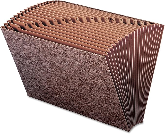 Smead TUFF Expanding File, Alphabetic (A-Z), 21 Pockets, Legal Size, Redrope-Printed Stock (70430)