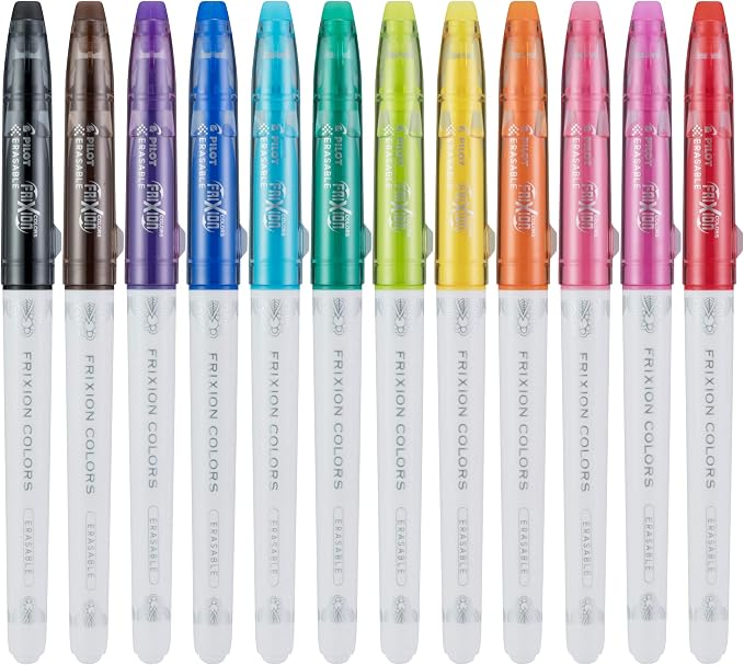 Pilot FriXion Colors Erasable Marker Pens, Bold Point, Erasable Pens, Assorted Color Inks, 36-Pack