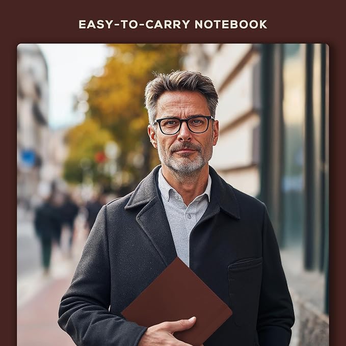 Beechmore Books Square Mixed Media Sketchbook - 8"x8" Inch Professional Art Journal, 160 GSM / 98 lb Ivory Paper, Perforated Pages, Vegan Leather Hardcover, Lay-Flat Design for Drawing & Doodling