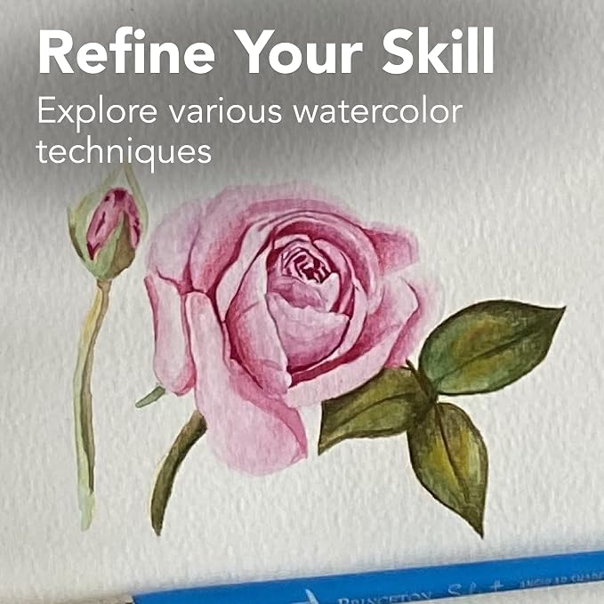 Canson XL Series Watercolor Paper Pad, 9" x 12", 30 Sheets/Pad, 6 Pads | Cold Press Textured Paper for Paint, Pencil, Ink, Charcoal, Pastel, and Acrylic, 140 lb. (300 gsm)