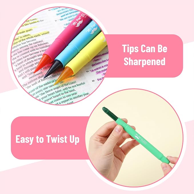 Mr. Pen- No Bleed Gel Highlighters, Vintage Colors, 8 Pack | Bible Highlighters and Pens No Bleed, Bible Markers for Study, Journaling, School Supplies and Accessories