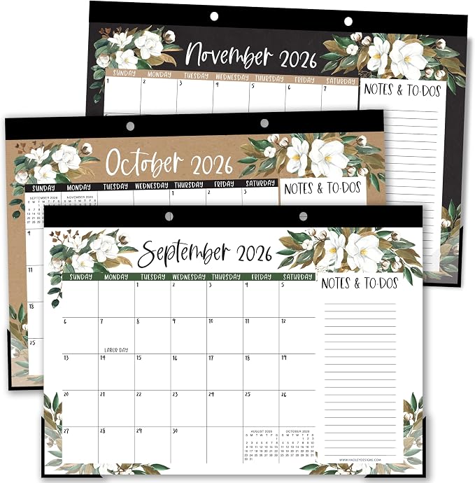 Hadley Designs Large Teacher Desk Calendar 2026-2027 - Desktop Calendar 2026, 18-Month Academic Desk Calendars for School, Home & Office, Cute Classroom Must Haves, Back to School Teacher Gifts