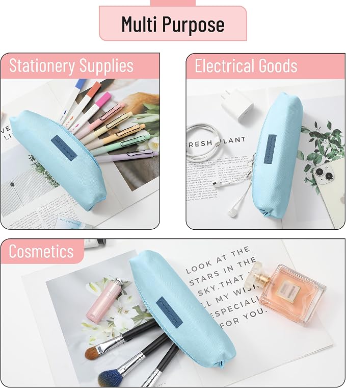 Mr. Pen- Cute Pencil Case Pouch, Multipurpose Canvas Bible Pencil Pouch | Smooth Zipper, Premium Material, Neat Stitches, Ideal for Stationery, Cosmetics, Electronics, School, Office, Travel