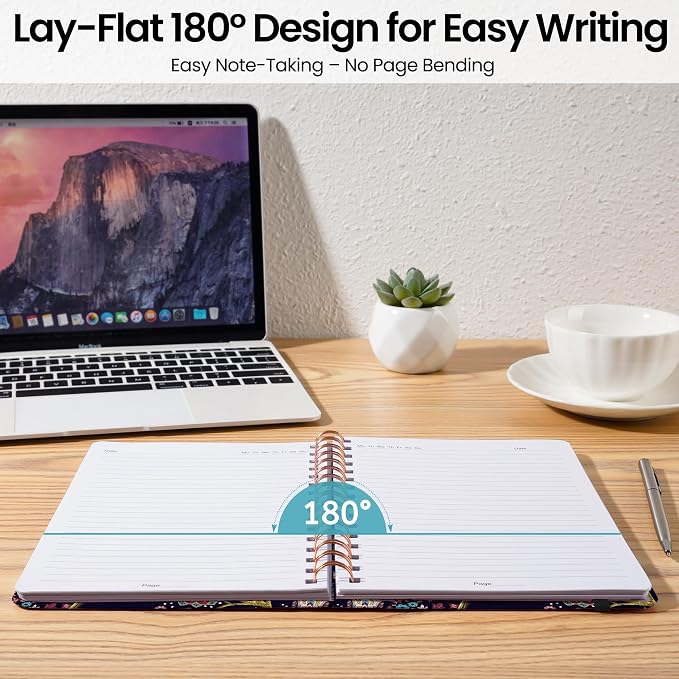 CICPAP Lined Spiral Journal Notebook, A5 College Ruled Notebook for Journaling, Note-Taking, and Daily Planning, Durable Hardcover with an Elegant Design, Hummingbird