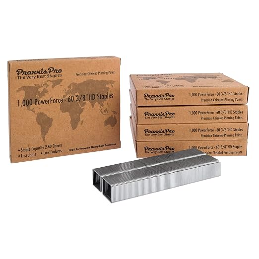 PowerForce-60 Heavy Duty Staples Refill, 3/8" Leg Length - Premium Steel, Chisel-Point, 2-60 Sheet Capacity - Compatible with Most Heavy Duty Staplers, 5000 Count