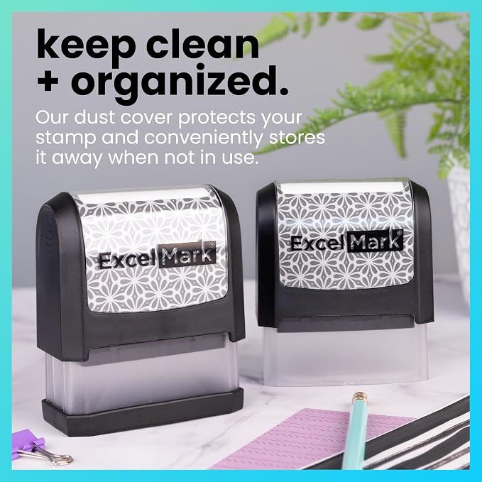 ExcelMark Custom Return Address Stamp (Purple, Regency Arch) | Custom Return Address Stamp with Elegant Designs, Vibrant Colors & Patterns – Perfect for Mail, Invitations & Gifts