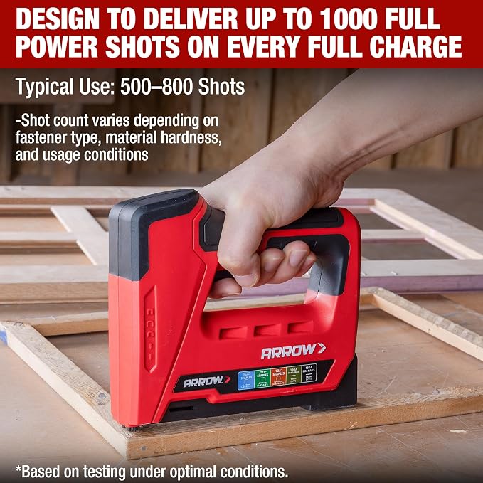 Arrow Electric Staple Gun, 5 in 1 Cordless Stapler with 3000Pcs Staples | Heavy Duty Staple Gun for Upholstery, 3.6V Rechargeable Brad Nailer with Staple Remover, for Wood, Home, DIY, ET501C