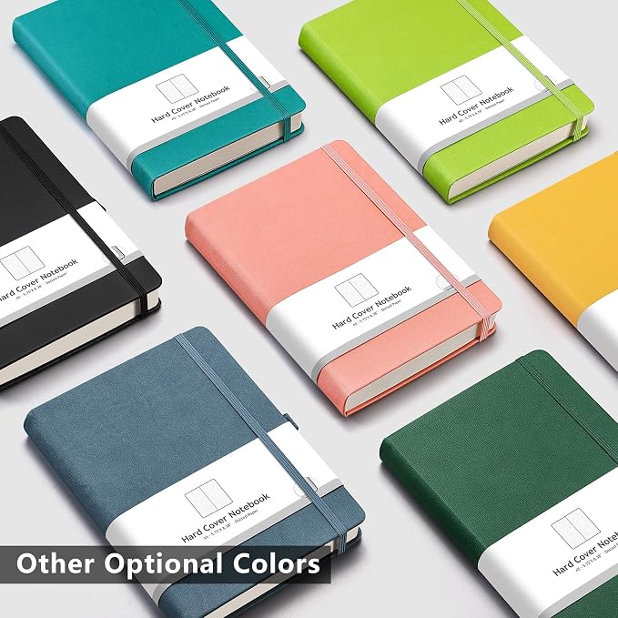 AHGXG Lined Journal Notebook, 320 Numbered Pages, B5 (7.6'' X 10'') | College Ruled Leather Journal for Women, 100gsm Thick College Ruled Paper, Softcover Journal for Writing Work School (Green)