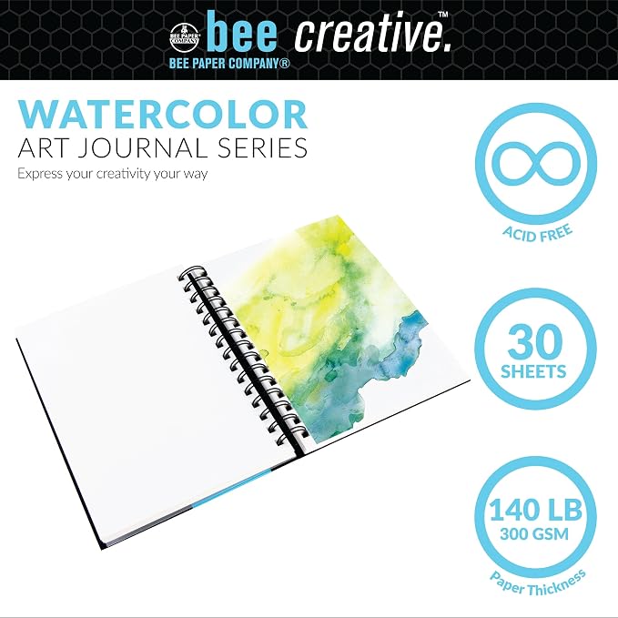Bee Paper - 8.5"x 11" Bee Creative Watercolor Journal