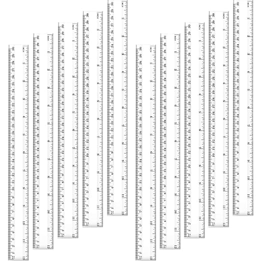 Chuangdi 20 Pcs 12 Inch Plastic Ruler Bulk for Classroom,Clear,Classic | Kids Rulers for School, Home, Office, Dual Scale Design, Lightweight School Supplies