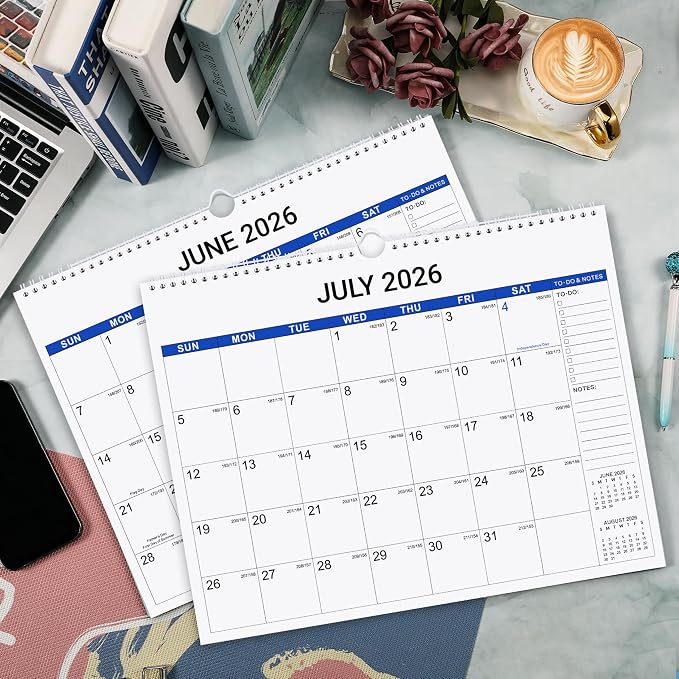 2026 Wall Calendar - 12 Months Wall Calendar, January 2026 - December 2026, 15" x 11.5", Large Writing Blocks, Suitable for Hanging on the Wall