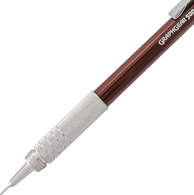 Pentel GraphGear 500 Mechanical Drafting Pencil, (0.5mm), Fine Line, Black Barrel, Pack of 4 (PG525BP4A)