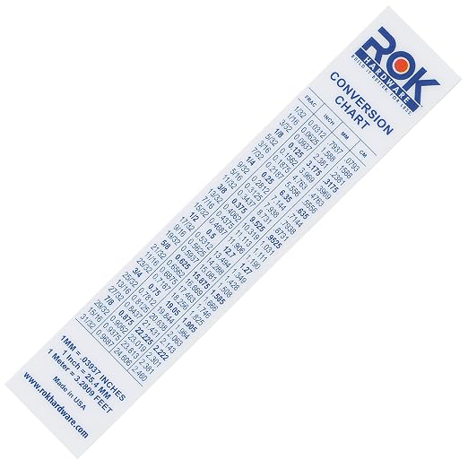 25 Pack Rok Hardware Measuring Plastic Flexi 6" Easy Read 15 cm English Metric 150 mm Ruler Converter, ROKRULER