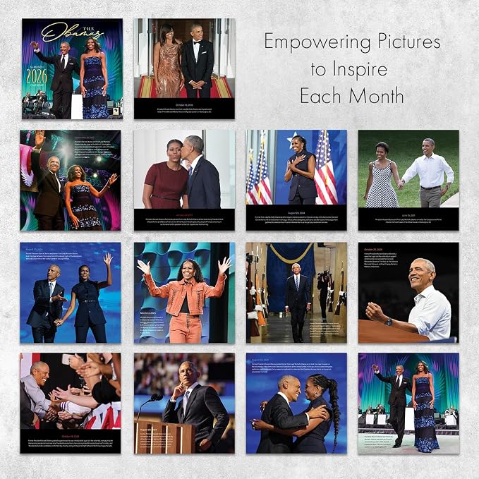 African American Expressions 2026 Wall Calendar Gift – The Obamas – Monthly Calendar Celebrating Black Culture & History, 12x12 Hanging Calendar, 16 Months