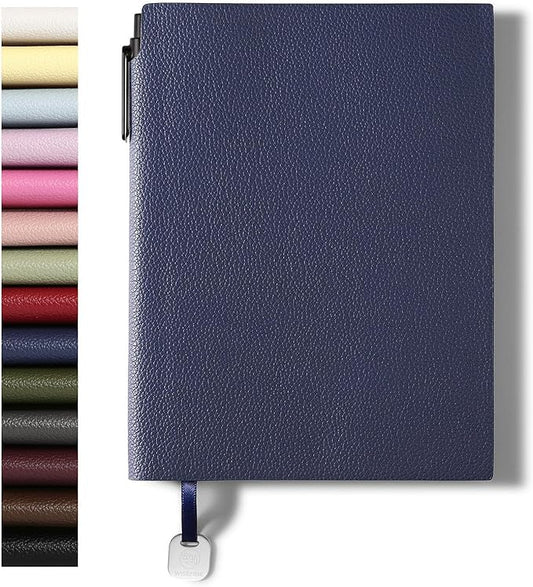 Lined Journal Notebook for Women A5 Softcover PU Leather Journals for Writing 160 Pages Daily Journaling College Ruled Notebooks for Work School Business 6.38'' X 8.28''