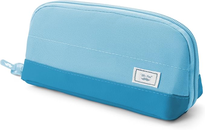 Mr. Pen- Wide-Opening Pencil Case, Triangle Design | Compact & Spacious Pencil Cases with 5 Mesh Pockets, Bag Pouch, Box Organizer for Students, School Supplies, Aesthetic Supply