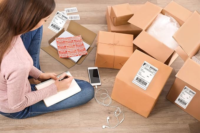 8.5" x 5.5" Address Labels, Half Sheet Shipping Labels, 1000 Sheets Self Adhesive Mailing Labels for Laser & Inkjet Printers