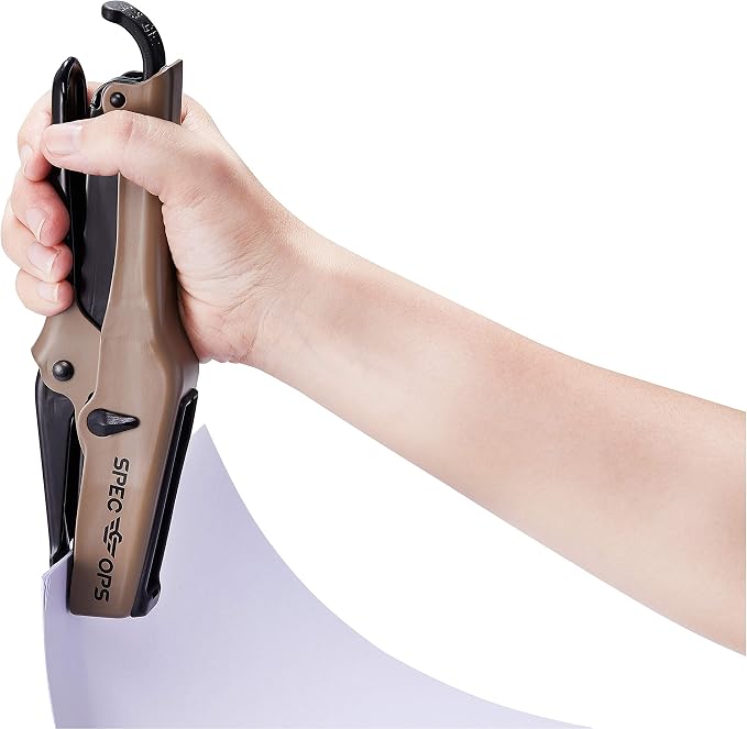 Spec Ops Tools Elite Duty Packaging Plier Stapler, 7/16"" Crown, 1/4""-3/8"" Leg Length Staples, 3% Donated to Veterans