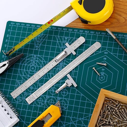 3 Pieces 6 Inch 15 cm Pocket Ruler Flexible Precision Stainless Steel Ruler with Detachable Clips Stainless Steel Pocket Clip Scale Gauge Metric British System