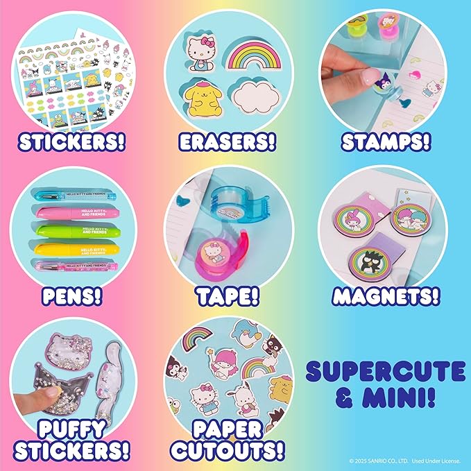Horizon Group USA Hello Kitty & Friends Stationary Set, Cute School and Office Supplies, Sanrio Accessories, Kawaii Notebook, Collectible