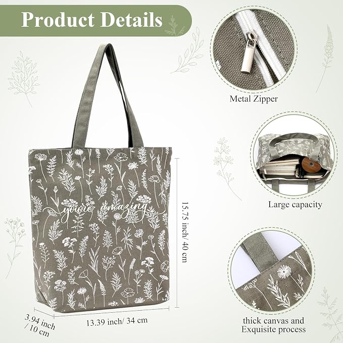 14 Pcs Inspirational Journal Kit for Women Aesthetic A6 Leather Journal Notebook Glass Cup Canvas Tote Bag Motivational Pen Stationery Set for Vbs Sunday School Teacher Back to School(Green)