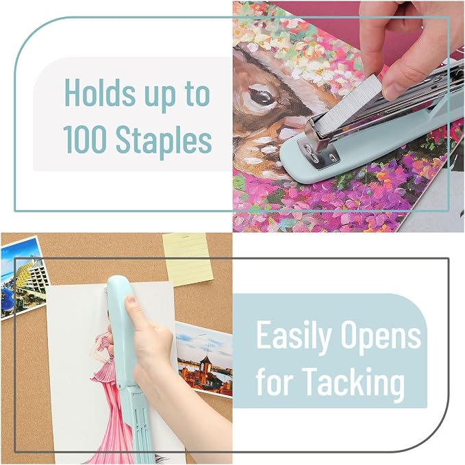 Mr. Pen- Office Stapler with Staples, 2 Pack, 200 Staples 1/4" | 20 Sheet Capacity, Desktop Stapler for Students, Office Supplies, Ergonomic Design for Comfortable Use, Jam-Free