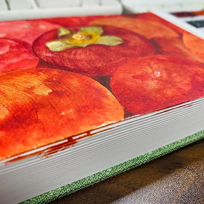 SEMLEART Watercolor Journal Sketchbook,4 * 6",140lbÀGSM Cotton Paper | 42 Sheets,Ideal for Painting, Drawing & Mixed Media,Pocket Mini Watercolor Notebook