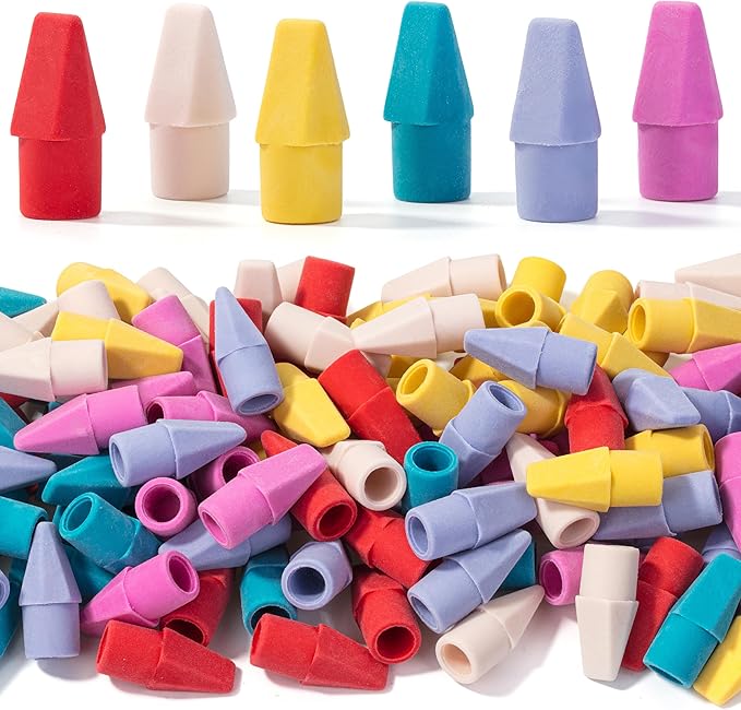 Mr. Pen- Pencil Erasers Toppers, 120 Pack, Colorful, Latex Free, No Smudge | Mr Pen Erasers for Pencils, Pencil Top Erasers, Eraser Caps, Eraser Tops