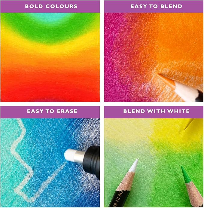 Derwent Chromaflow Pencils, Set of 150 in Tin, 3.5mm Round Core, Premium Core Strength, Blendable with Smooth Texture, Ideal for Drawing, Coloring & Layering, Professional Quality (2306263)