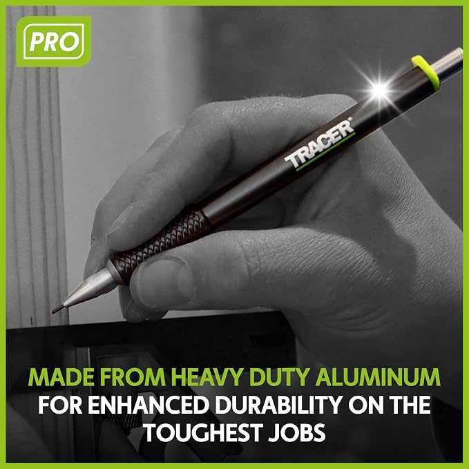 Tracer Pro Series Precision Pencil with 24 x Replacement 1.3mm Leads and Site Holsters - All-in-one Aluminium Precision Marking Kit APPK1-PRO