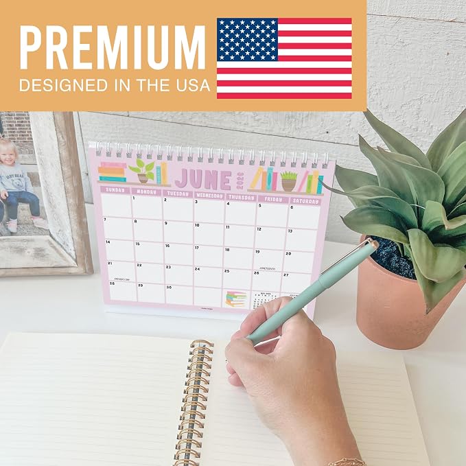 Small Desk Calendar 2026-2027 Standing Flip - 18-Month 2026 Desk Calendar Small for Home, Office & School, Standing Desks Calendars 2026-2027, Mini Desks Calendars, Back to School Teacher Gifts