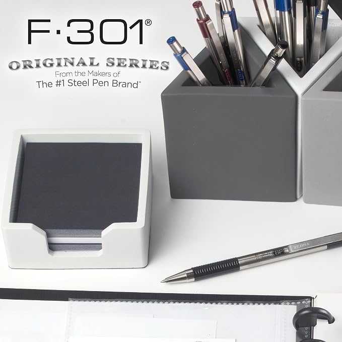 Zebra Pen STEEL F-301 Retractable Ballpoint Pen, Black Ink, 0.7mm, 2-Pack