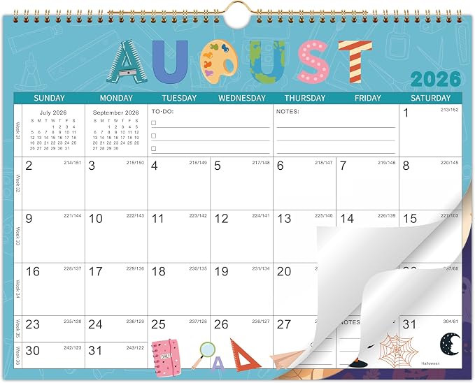 Calendar 2026-2028 - 2 Year Calendar 2026-2028, 24-Month Calendar, Wall Calendar 2026-2027, Jul. 2026 - Jun. 2028, 14.8" x 11.4", 2 Year Calendar, Thick Paper - 12 Themes