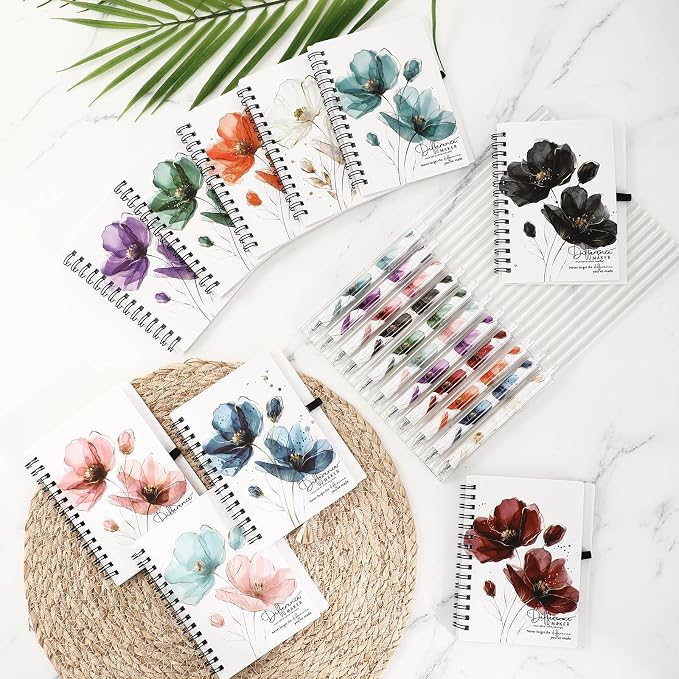 Tellingyou 20 Sets Difference Maker Employee Appreciation Gift for Coworkers to Do List Notebooks with Ballpoint Pens Note Pads Journal for Nurse Staff Team Graduation Teacher (Watercolor)