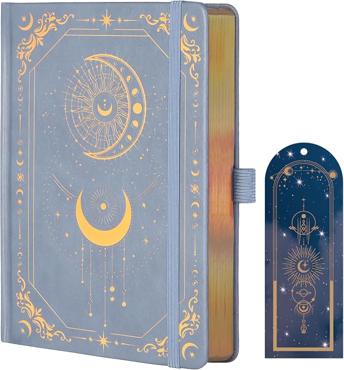 TIEFOSSI Dot Journal, 160gsm 190 Numbered Pages, Diary for Work & Sketching, A5 Hardcover Leather Journal for Writing Women Men | 190 Numbered Pages,Diary for Work & Sketching, A5 Hardcover Leather Journal for Writing Women Men