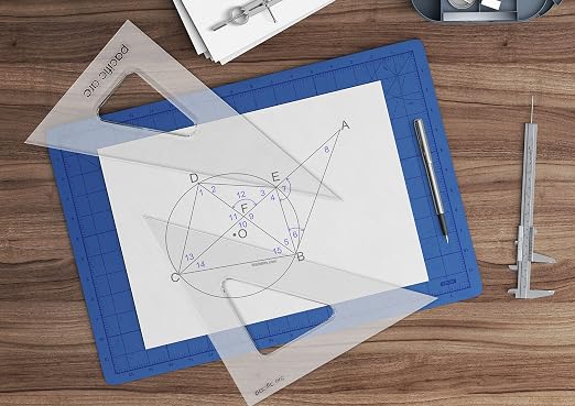 Pacific Arc's Scholastic Triangle - 12 inch - Clear - 30/60 Angle - Plain Edge - Polystyrene - Technical Drawing Tools, Drafting, Architect and Engineering.
