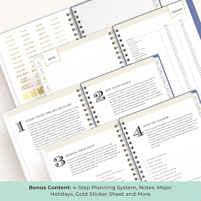 Blue Sky 2026-2027 Weekly & Monthly Academic Planner, 5"x8", Floral Blush | July 2026 - June 2027, Clear Pocket Cover, Laminated Tabs, Storage Pocket, Stickers, Academic Year, Day Designer