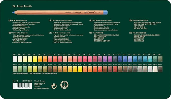 Faber-Castell Pitt® Pastel Pencils - Tin of 60