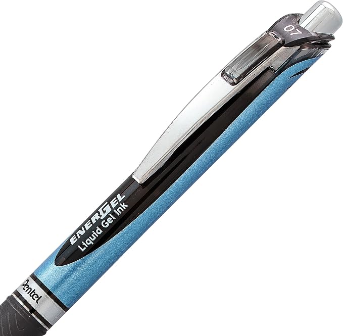 Pentel EnerGel Deluxe RTX Retractable Liquid Gel Pen, 0.7mm, Needle Tip, Black Ink, 1 Pack (BLN77BPA)
