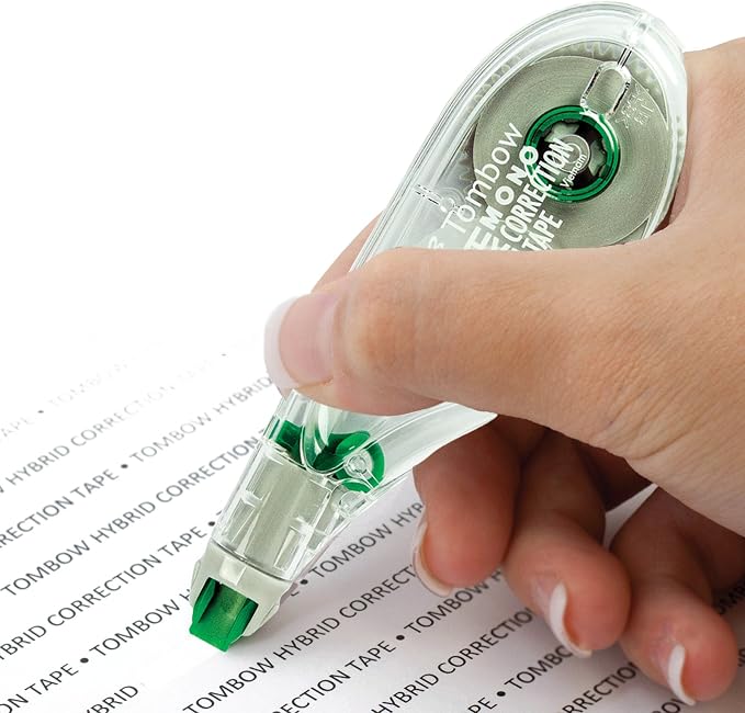 Tombow 68721 MONO Hybrid Correction Tape. Easy To Use Applicator for Instant Corrections,(Pack of 20)