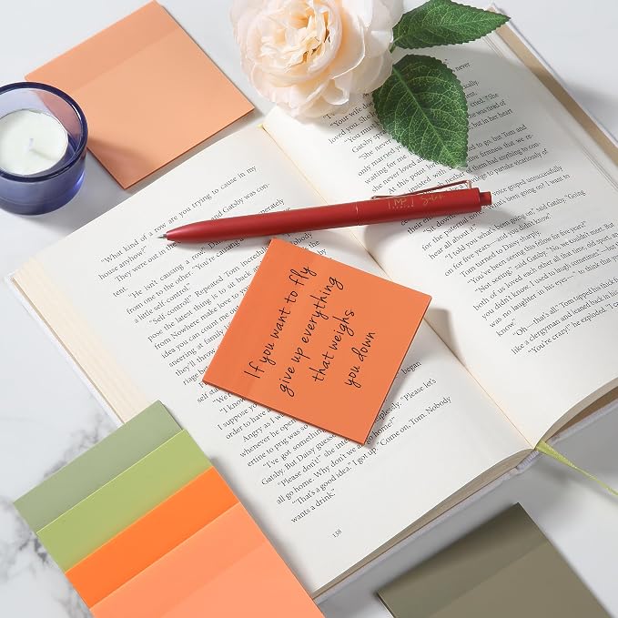 Mr. Pen- Transparent Sticky Notes, 3" x 3", 12 Pads, 600 Sheets | See Through Self-Adhesive Notes for Bible Journaling and Studying, Water-Resistant, Easy to Peel, Clean Removal