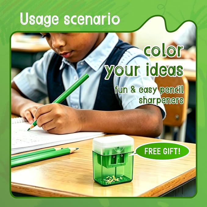 36 Piece Green Colored Pencils Set with Sharpener, Pre-Sharpened Professional Wooden Art Pencils for Artists Drawing and Sketching, Premium Colored Tone Supplies Delivering Detailed Painting(Green)