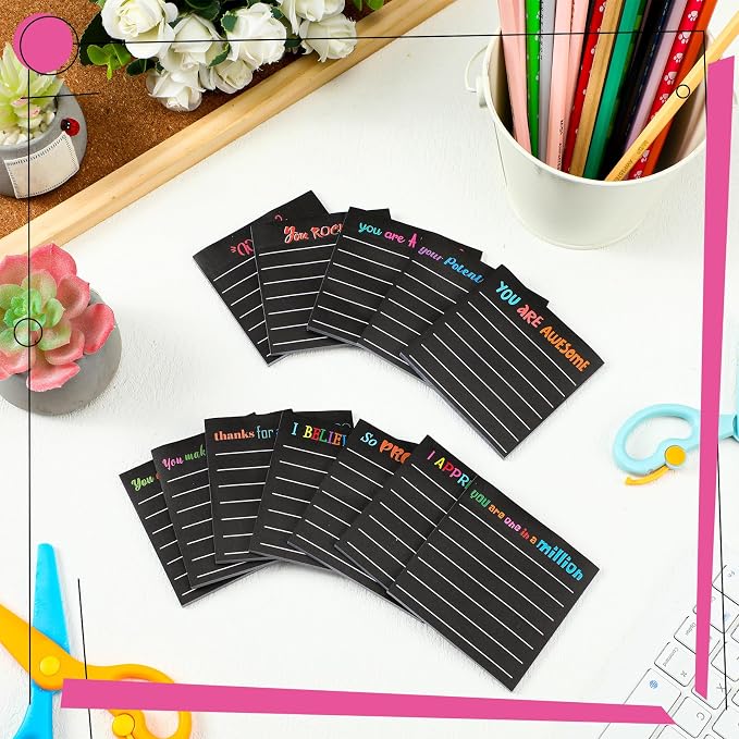 Yinder 24 Pcs Sticky Notes Gifts Bulk,Appreciation,Black