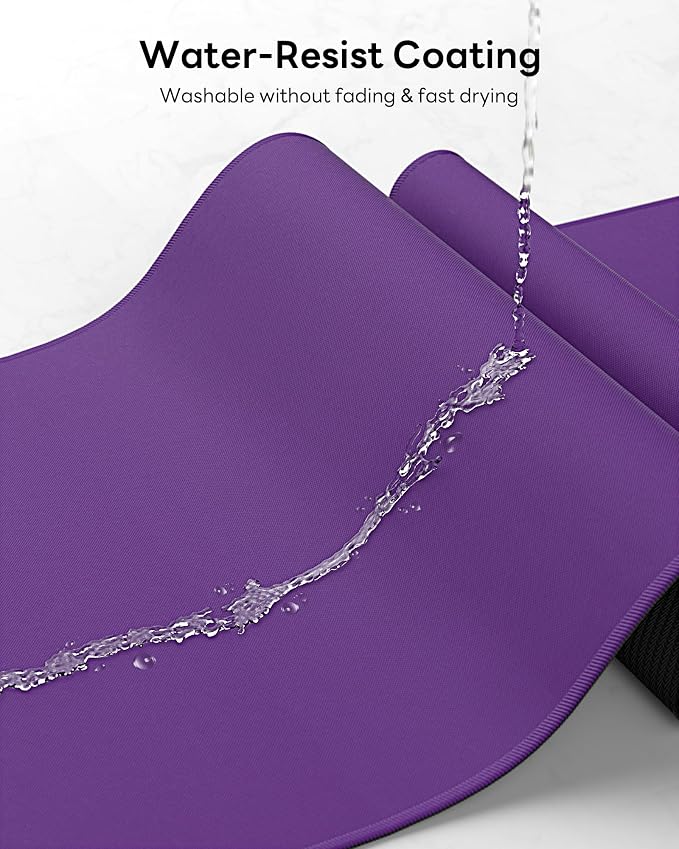 Purple Mouse Pad, 31.5 x 11.8 Large Desk Mat with Stitched Edges & Non-Slip Base, Mousepad for Office, Home, Work