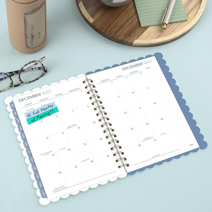 Mead Cambridge 2027 Planner, Weekly & Monthly, 15-Month Oct-Dec, 5.5" x 8.5", Summer Picnic (1863-200-27)