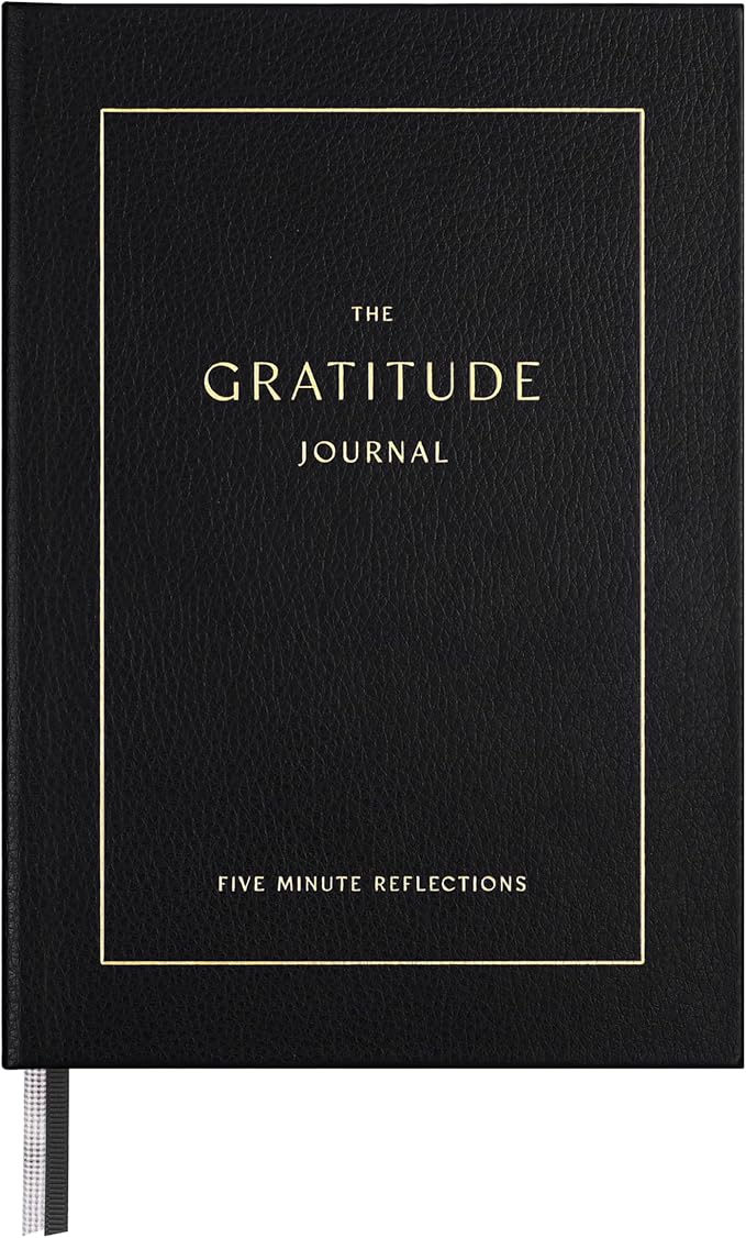 &And Per Se Gratitude Journal – 5 Minute Daily Practice for Women with Prompts & Quotes – Undated Mindfulness & Happiness Notebook (Bold Black)